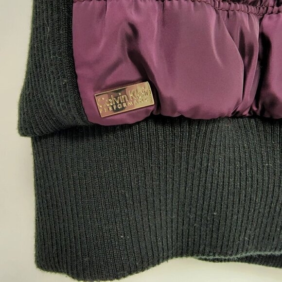 Calvin Klein Purple Puffy Vest w/ Faux Fur M - Picture 6 of 7